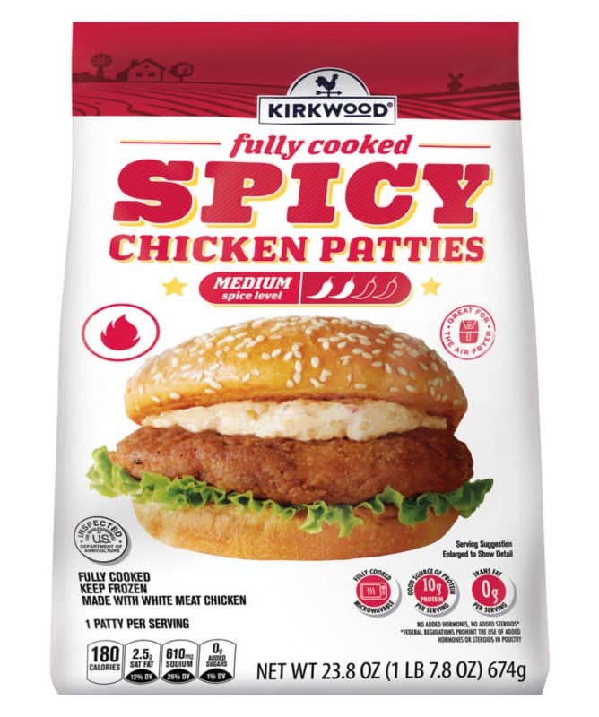 Kirkwood Fully Cooked Breaded Chicken Breast Patties With Rib Meat (23.8 oz)