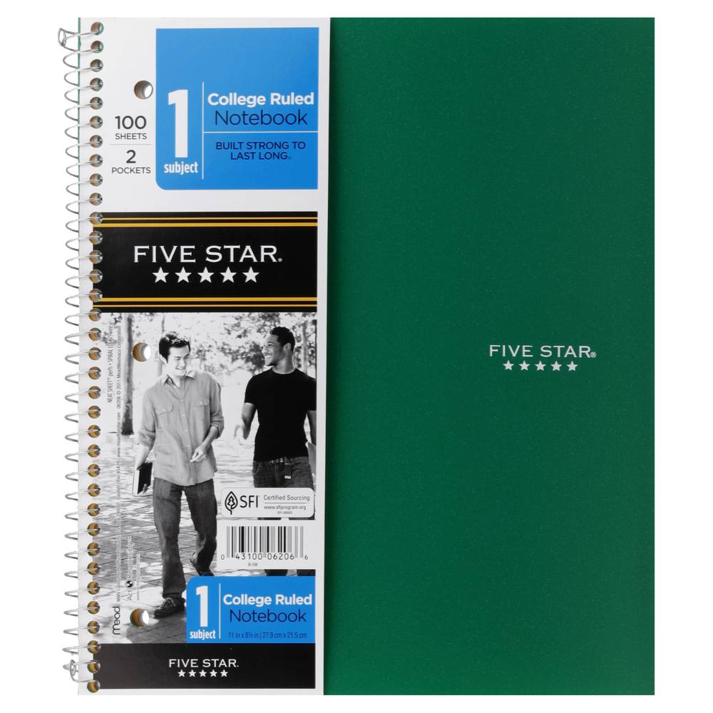 Mead 100 Sheets Five Star 1 Subject College Ruled Notebook (1 ct)