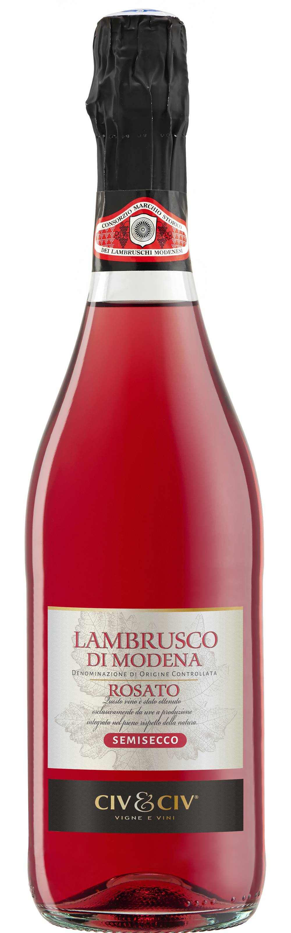 Civ et Civ - Vin pétillant rosé lambrusco doc Italie (750 ml)