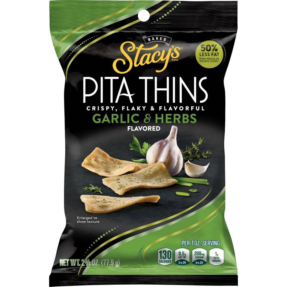 Stacy's Baked Pita Thins (garlic-herbs)