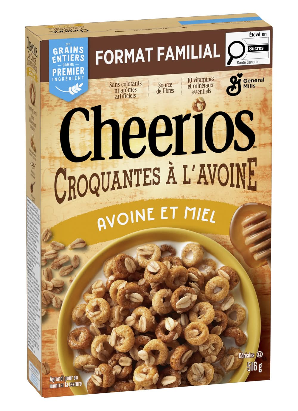 Cheerios Oat Crunch Oats 'N Honey Cereal (516 g)