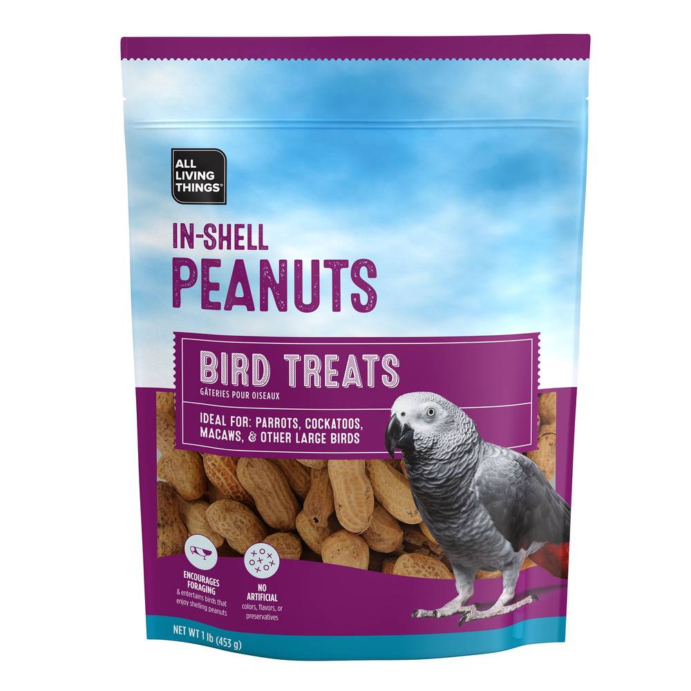 All Living Things® Whole in Shell Peanut Medium & Large Bird Treats (Color: Assorted, Size: 16 Oz)