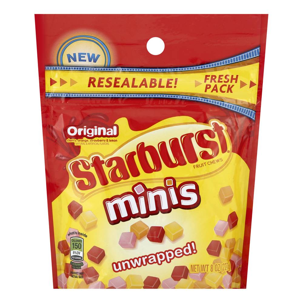 Starburst Unwrapped Fresh pack Original Minis Fruit Chews