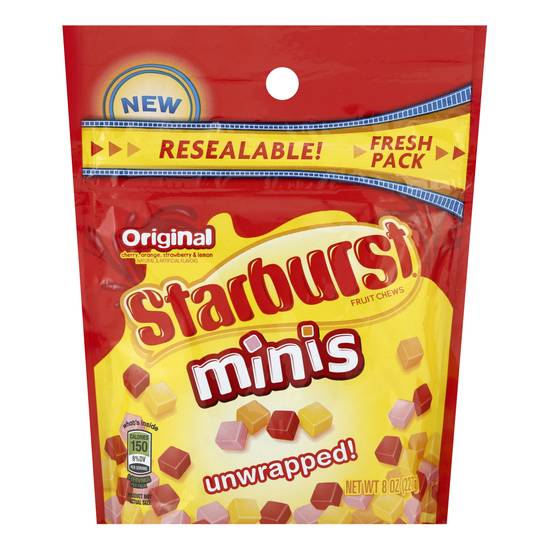 Starburst Unwrapped Fresh pack Original Minis Fruit Chews