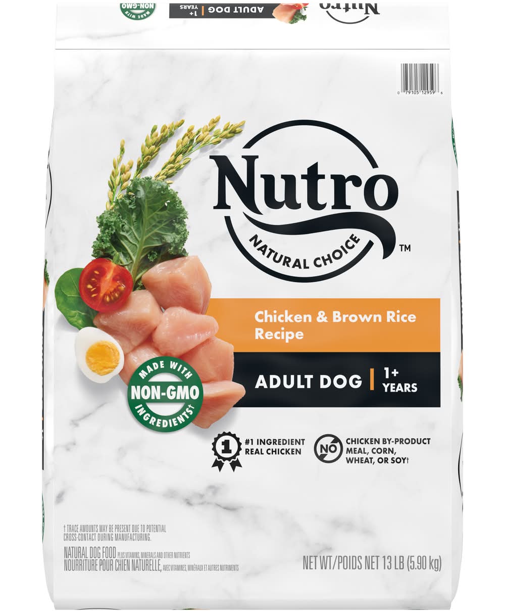 Nutro Natural Choice Dry Dog Food, Chicken & Brown Rice, Adult 1+ (13 lbs)