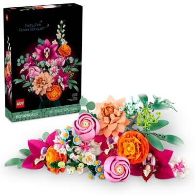 LEGO Botanicals Pretty Pink Flower Bouquet For Home Decor 10342 (749 ct)
