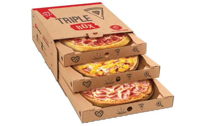 Triple Box 3 Pizzas