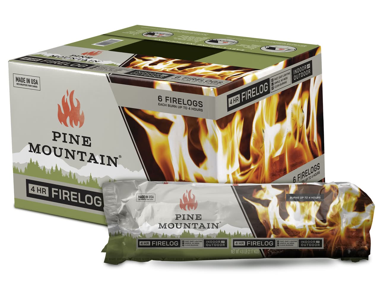 Pine Mountain Fire Log 4 Hr 6 Pk