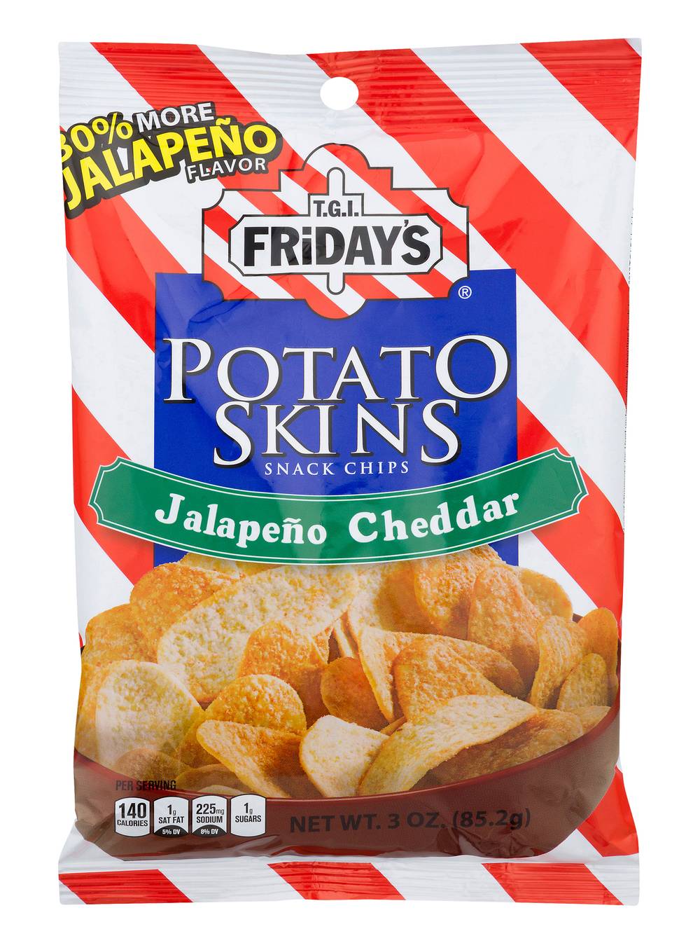 TGI Friday's Jalapeno Cheddar Potato Skins Snack Chips (3 oz)