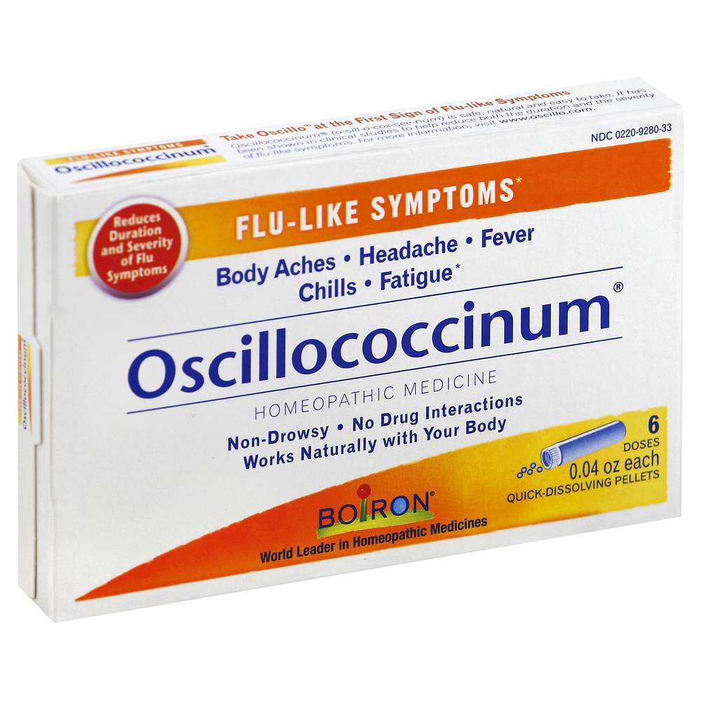 Oscillococcinum Flu-Like Symptoms Reliever Pellets (0.24 oz, 6 ct)