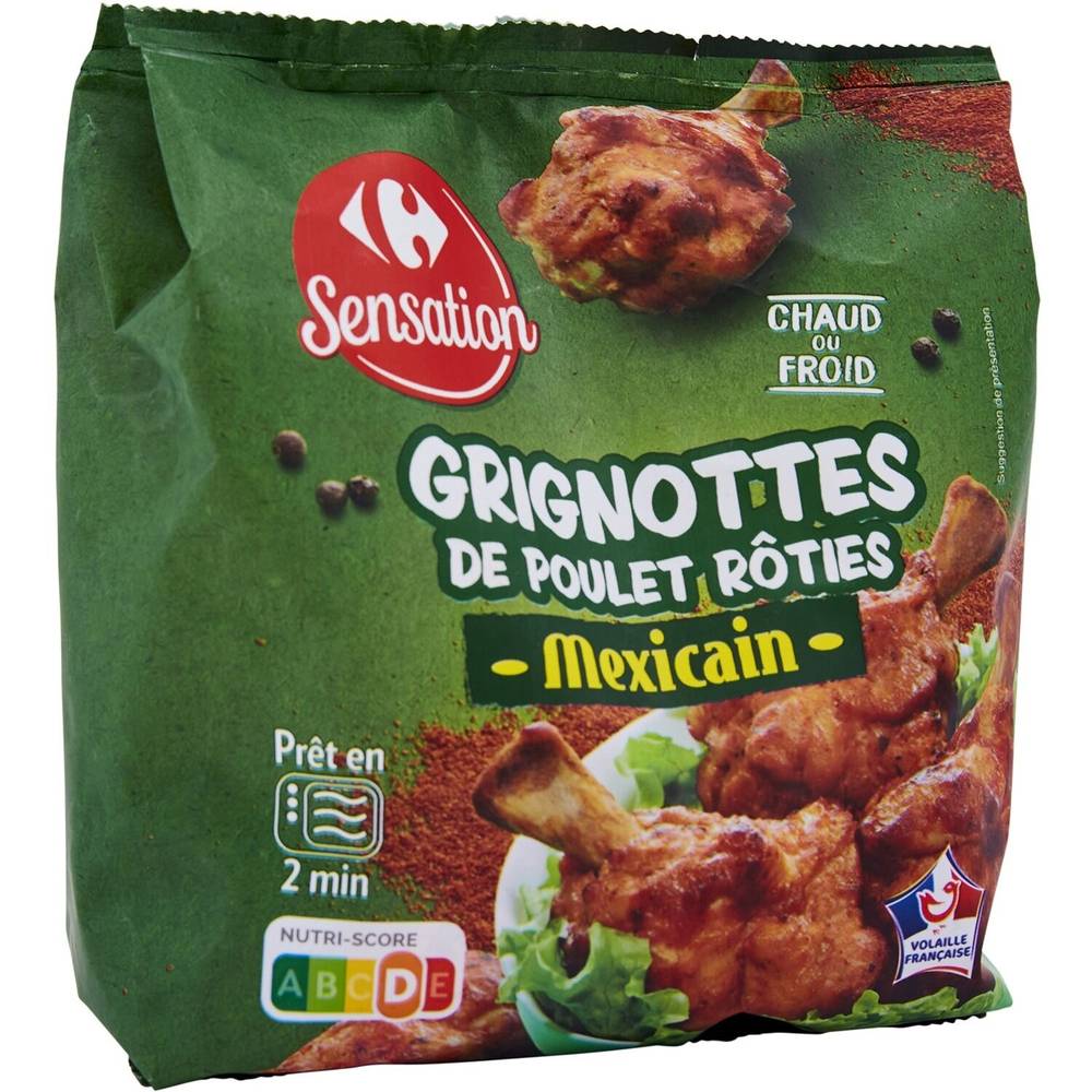 Grignottes de poulet rôties mexicain CARREFOUR SENSATION - le sachet de 250g