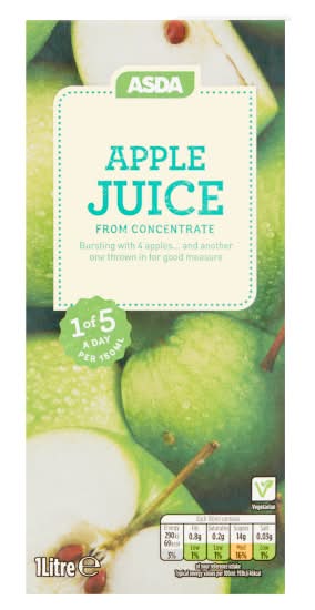 ASDA Apple Juice From Concentrate (1L)