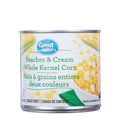Great value maïs aux pêches et à la crème de  de great value (341 ml) - peaches & cream whole kernel corn (341 ml)