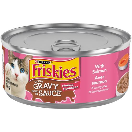 Friskies  nourriture pour chats (156 g) - extra gravy chunky with salmon wet cat food (156 g)