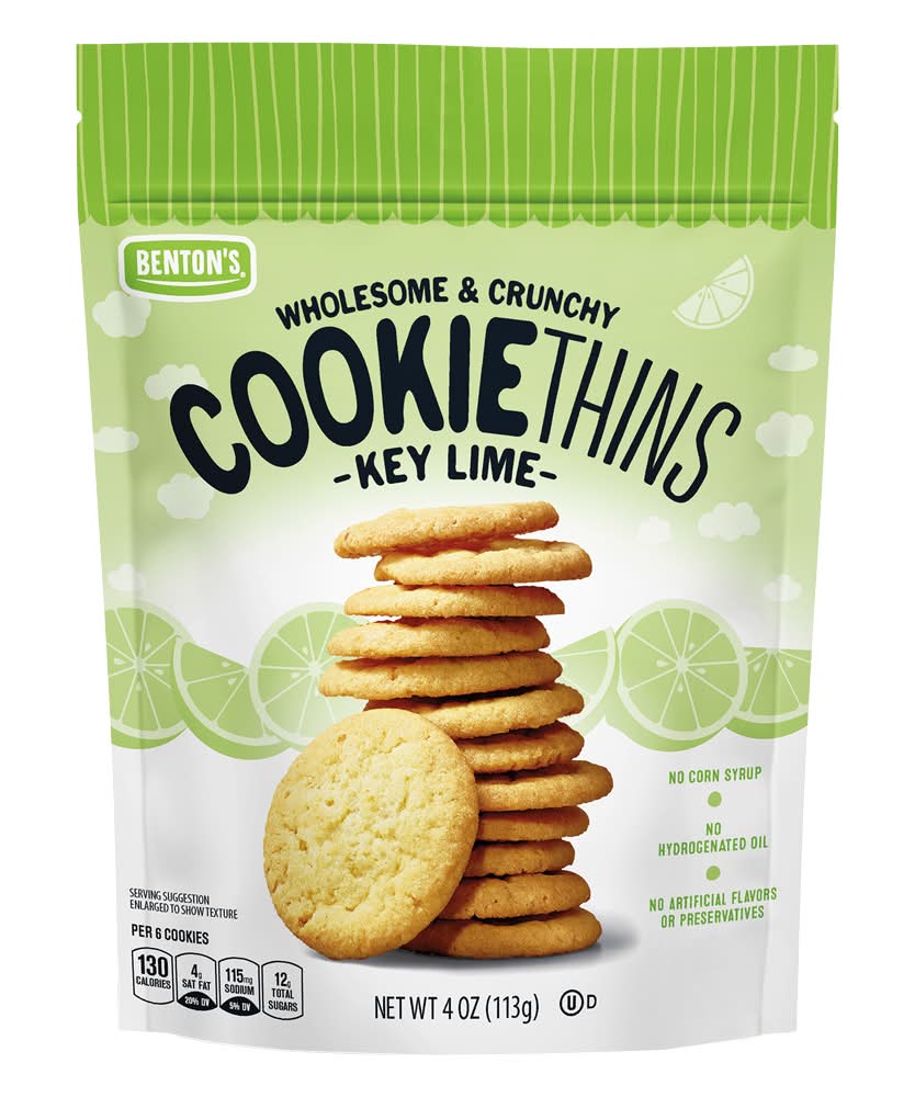 Benton's Wholesome & Crunchy Cookie Thins, Key Lime (4 oz)