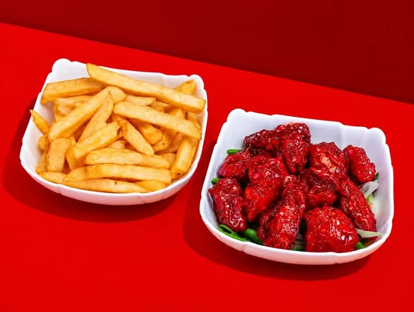 POWER BOWL CERDO O POLLO FRITO EN SALSA BBQ O TAMARINDO