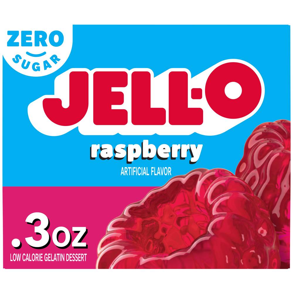 Jell-O Raspberry Flavor Sugar Free Gelatin Mix (0.3 oz)