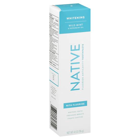 Native Whitening With Fluoride Wild Mint & Peppermint Oil Toothpaste