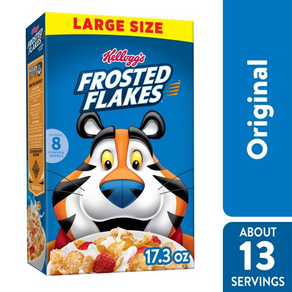 Kellogg's Frosted Flakes Cold Breakfast Cereal, Original, 17.3oz, 1 Box