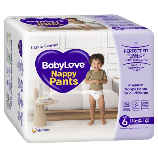 Babylove Nappy Pants Size 6 (15-25kg) 22 pack