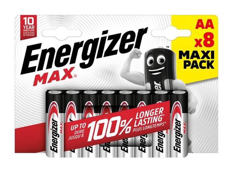Energizer Max Alkaline AA 8 pack (398570)