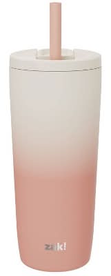 zak! Designs Stainless Steel Straw Tumbler (20 fl oz), Orange