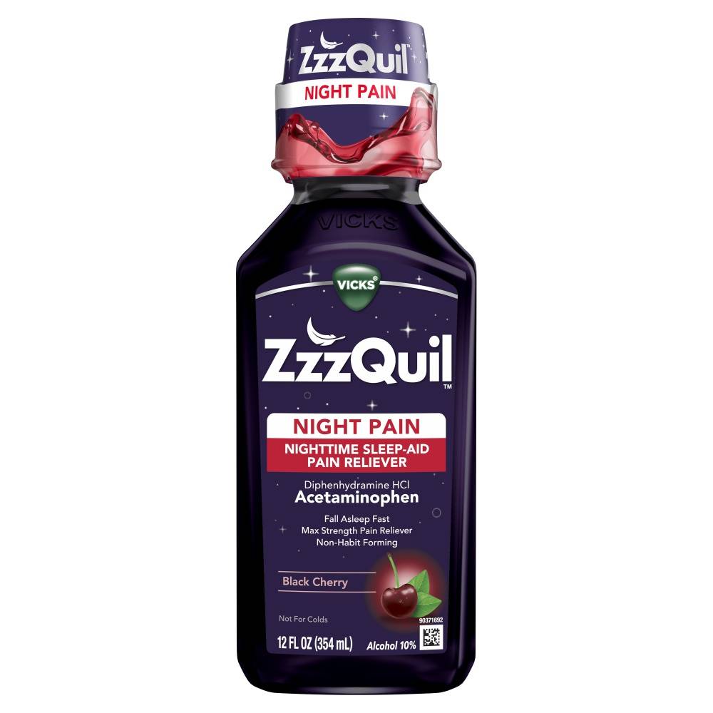 ZzzQuil Nighttime Pain Relief Sleep Aid Liquid (12 fl oz)