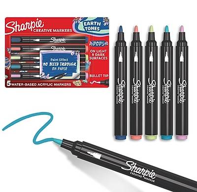 Sharpie Creative Markers Liquid Ink Marker, Bullet Tip, Assorted Colors, 5/Pack (2209902)