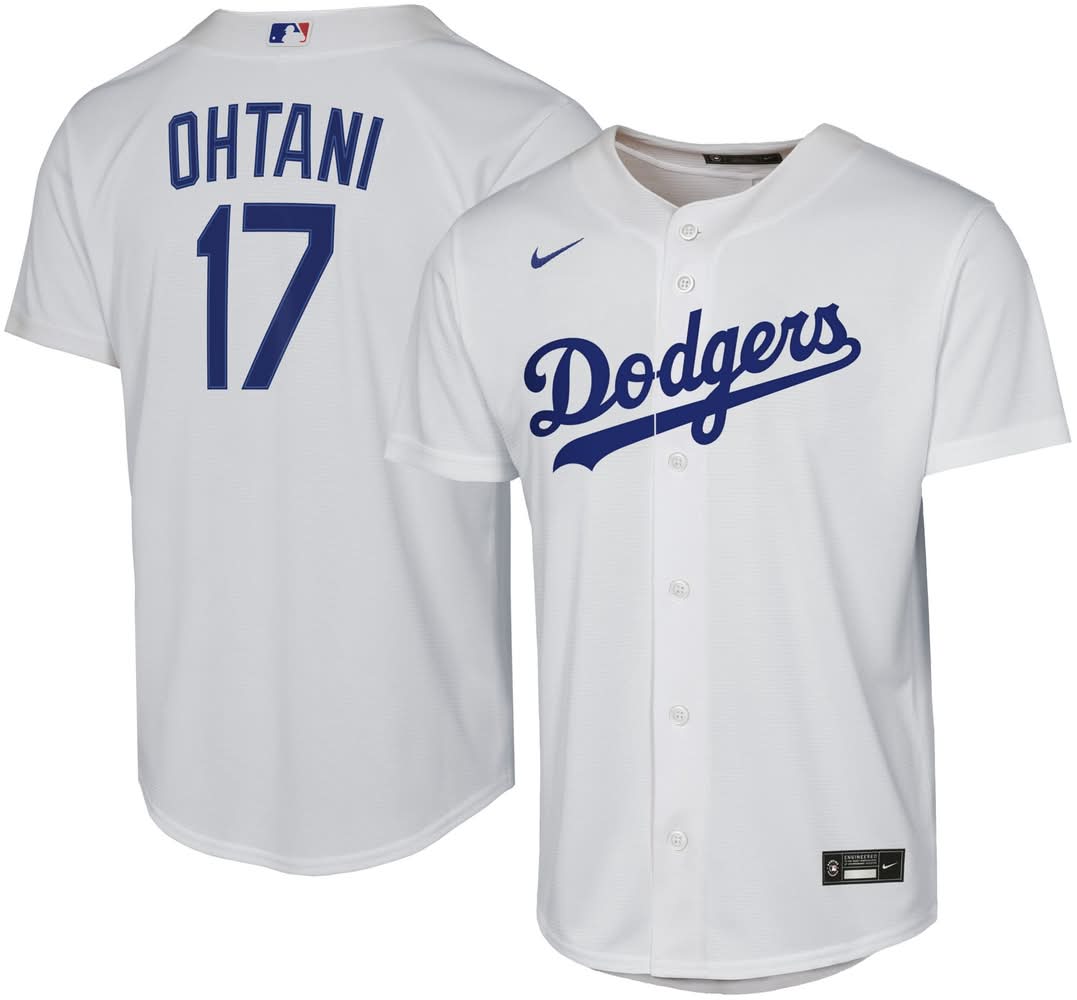 Nike Youth Los Angeles Dodgers Shohei Ohtani #17 White Replica Home Jersey (XL)