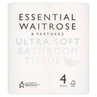 Waitrose & Partners Essential White Ultra Soft Bathroom Tissue