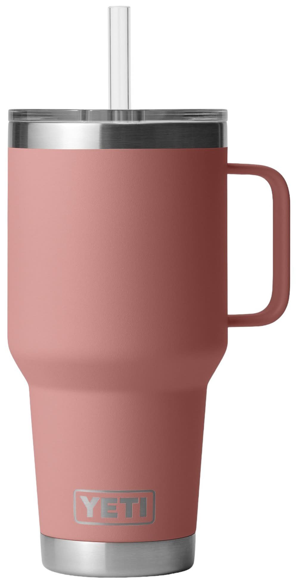 YETI 35 oz. Rambler Mug with Straw Lid (Sandstone Pink)