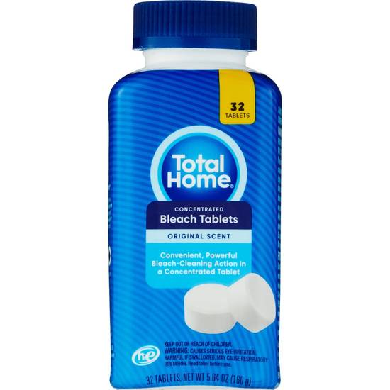 Total Home Bleach Tablets, Original Scent, 32 ct