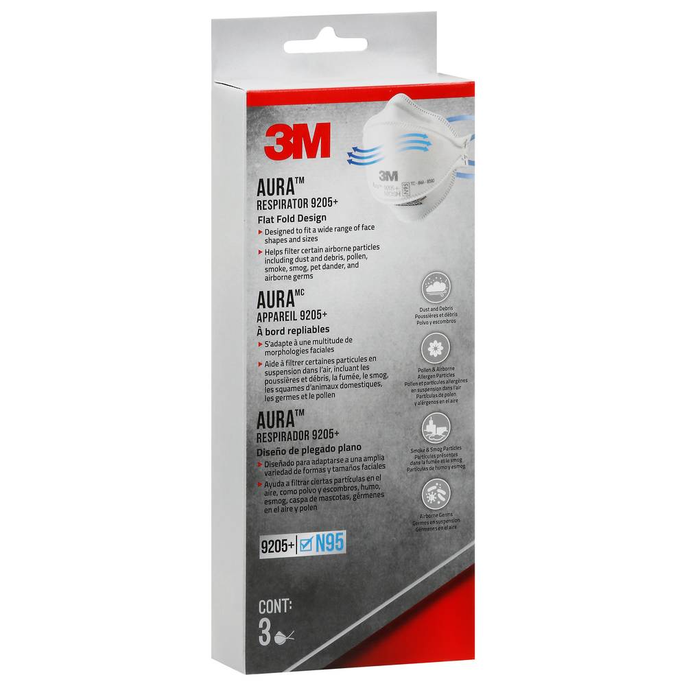 3M Aura Respirator 9205+ N95 Masks