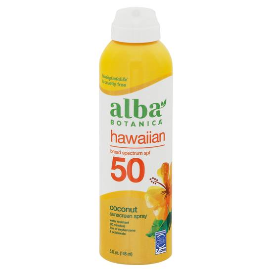 Alba Botanica Coconut Hawaiian Sunscreen Spf 50 (6 oz)