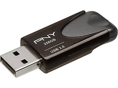 PNY Turbo Attache 4 256GB USB 3.0 Type A Flash Drive, Black (P-FD256TBAT4A-G)