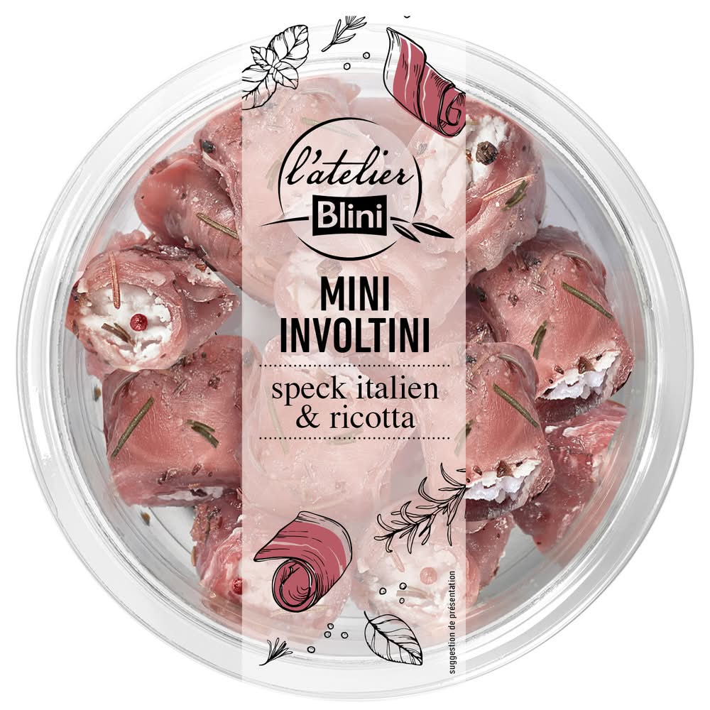 L'atelier Blini - Mini involtini speck ricotta (120g)