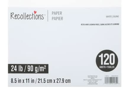 Recollections Paper Papier, White (0.2 lbs, 120 ct)