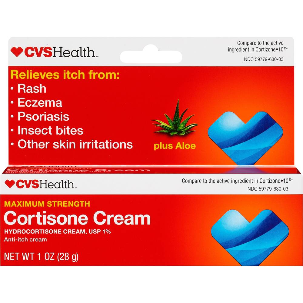 Cvs Health Maximum Strength Cortisone Anti-Itch Cream Plus Aloe