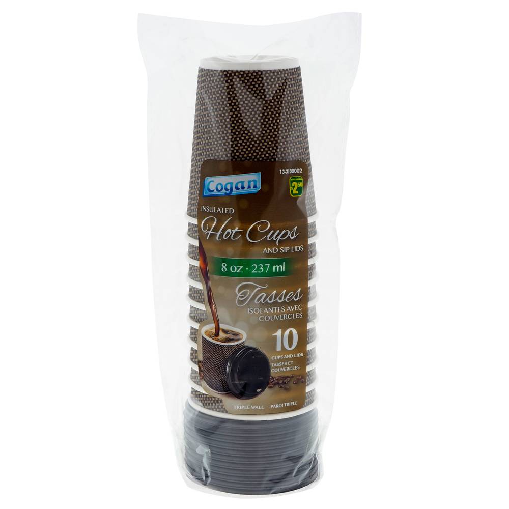 Cogan Cardboard Corrugated Coffee Cups (10 ct)