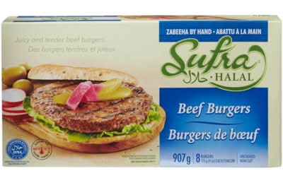 Sufra burgers de bœuf halal - halal beef burgers (8 unités)