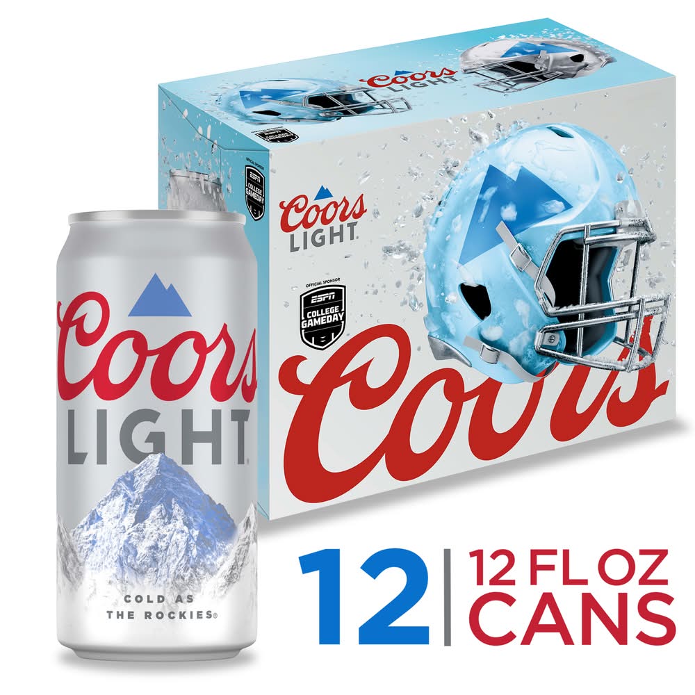 Coors American Style Light Lager Beer (12 x 12 fl oz)