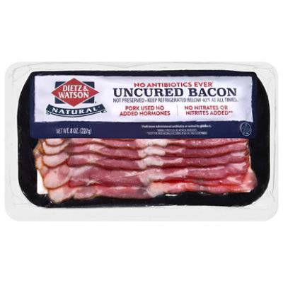 Dietz & Watson Natural Abf Uncured Bacon 8 Oz