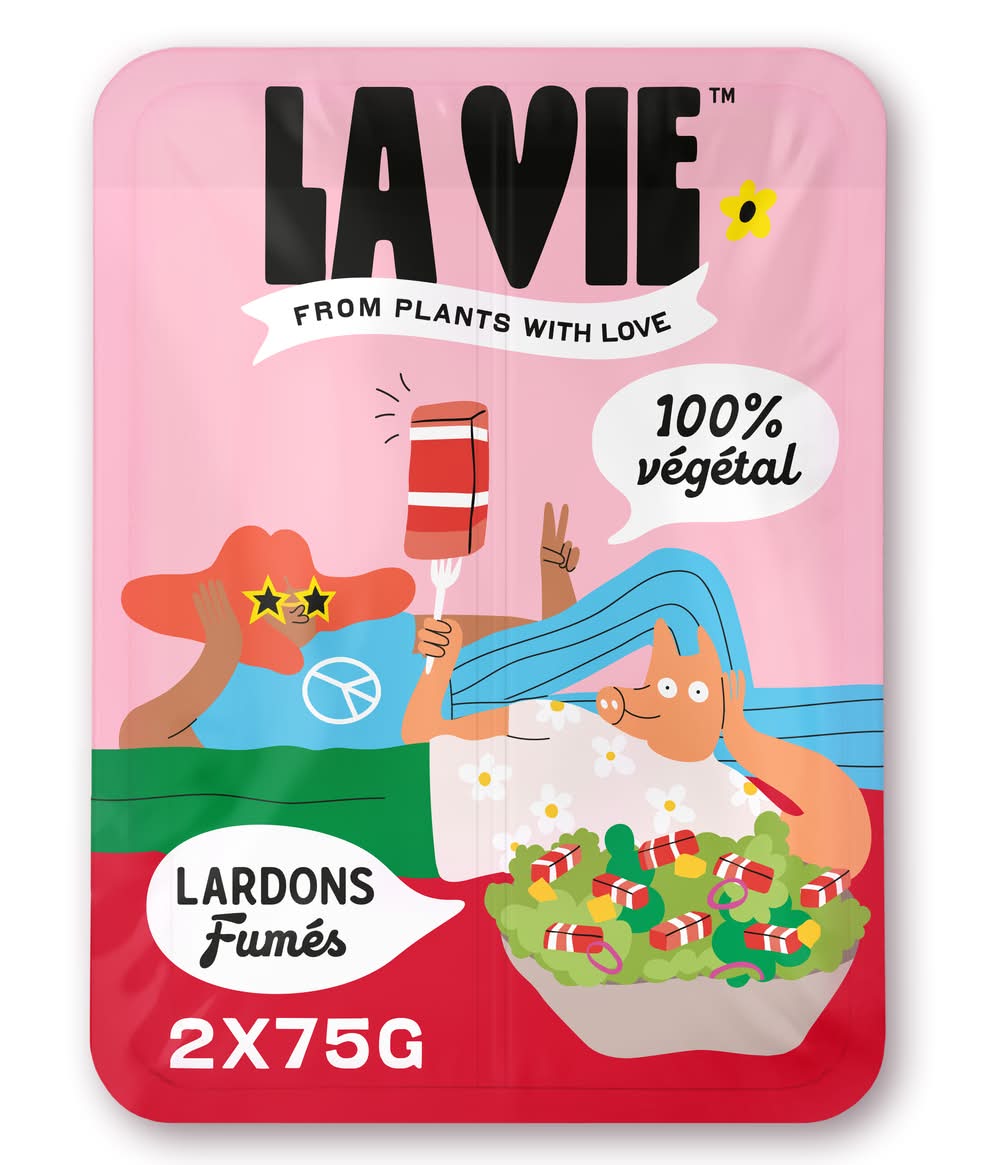 La Vie - Spécialité végétale lardons fumés (2 x 75g)