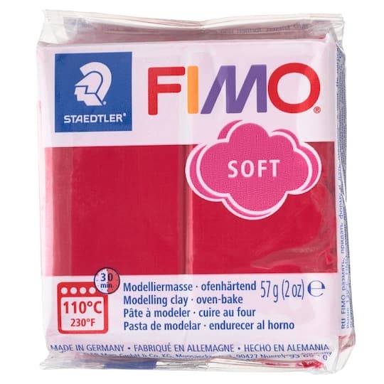 Fimo Soft Clay For Ages 8+, Cherry Red (2 oz)