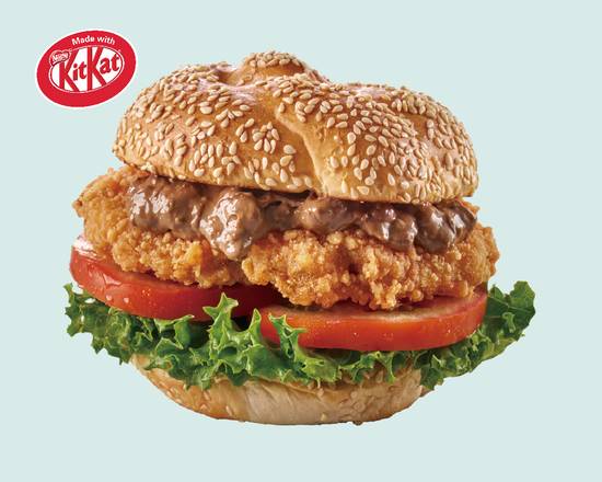 KITKAT®奇脆XL勁辣炸雞芝加哥堡   KITKAT® XL Mr.Burger with Spicy Deep-Fried Chicken