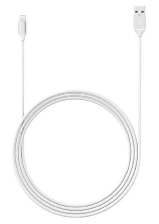 Just Wireless Lightning Connector Cable For Iphone & Ipad, 6 ft, White