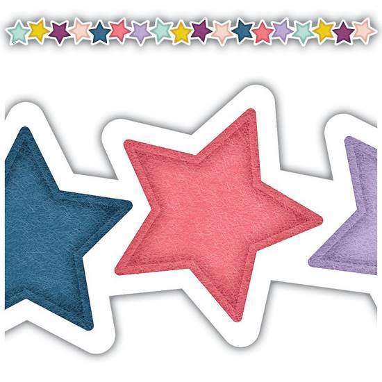 Teacher Created Resources Oh Happy Day Stars Die-Cut Border Trim