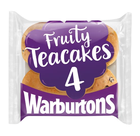 Warburtons Fruity, Teacakes (4 pack)