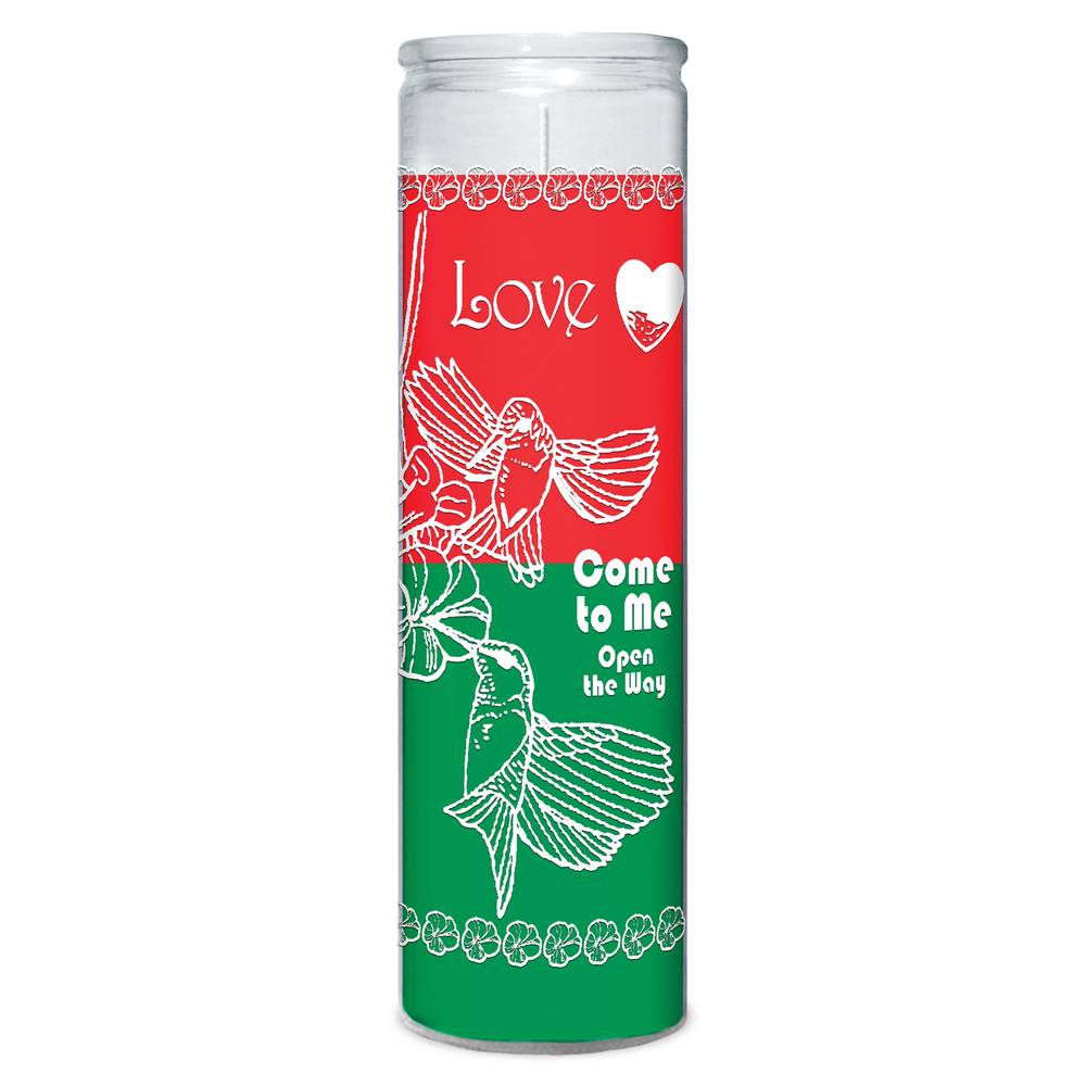 Love Candle White Ink Red/Green Wax (13 oz)