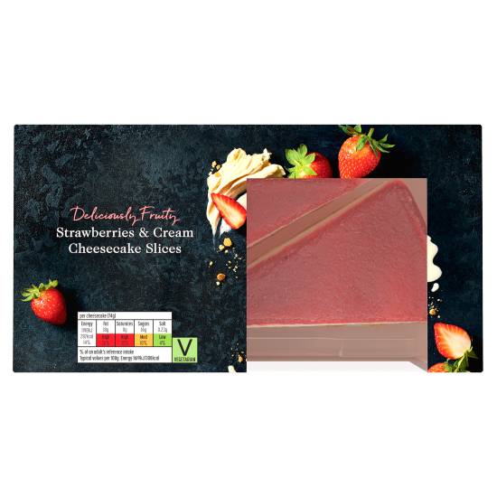 Co-op Strawberries-Cream, Cheesecake Slices (148g)